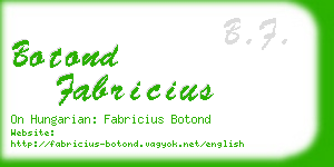 botond fabricius business card